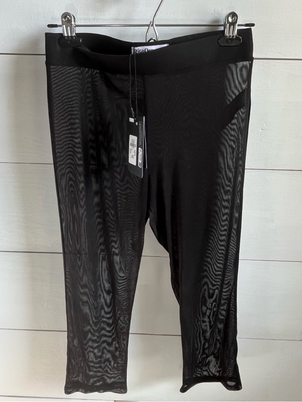 NWT - Rita Ora, Primark Black Sheer Mesh Capri Leggings